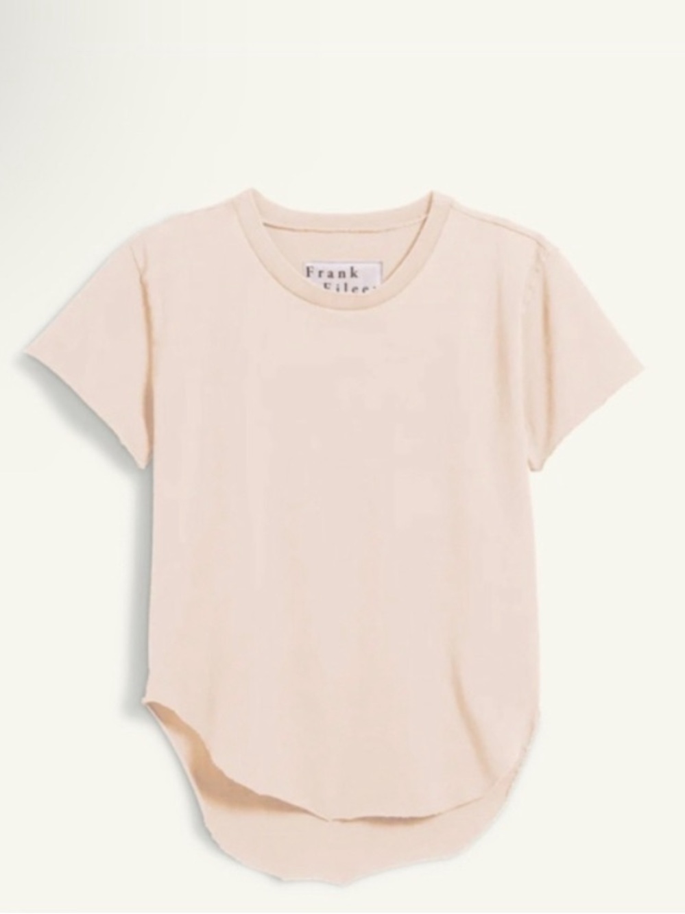 Frank & Eileen Lab Theo Perfect Tee Short Sleeve Crew T-Shirt Raw Hem